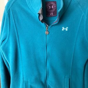 Under Armour teal blue fleece jacket
